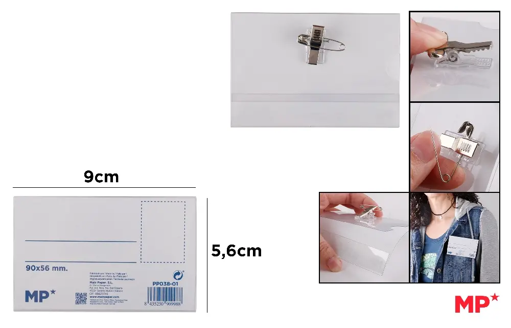 Porta tarjetas 90x56mm