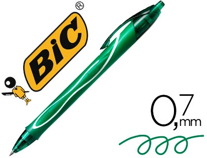 Bolígrafo Tinta Gel Bic Gelocity Quick Dry Verde